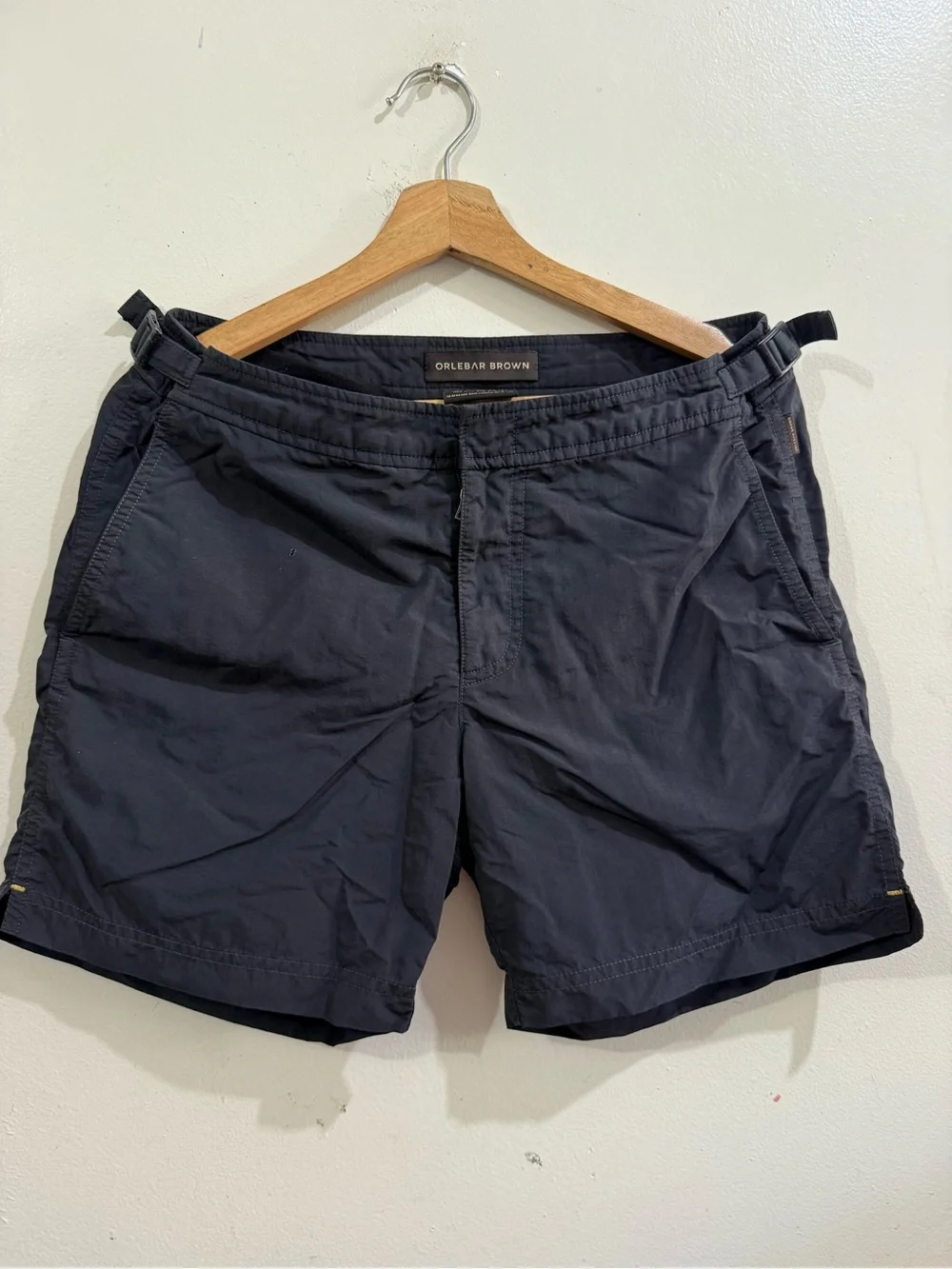 Orlebar Brown Navy Hybrid Swim Shorts with Side Adjusters
